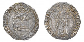 Monete di Zecche Italiane
Stati Pontifici
Alessandro VI (1492-1503) - Grosso agontano o Terzo di Grosso - Zecca: Ancona - Diritto: stemma sormontato...