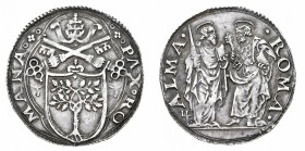 Monete di Zecche Italiane
Stati Pontifici
Giulio II (1503-1513) - Giulio - Zecca: Roma - Diritto: stemma gigliato sormontato dalle chiavi decussate ...
