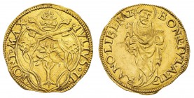 Monete di Zecche Italiane
Stati Pontifici
Giulio II (1503-1513) - Ducato - Zecca: Bologna - Diritto: stemma sormontato dalle chiavi decussate e dall...