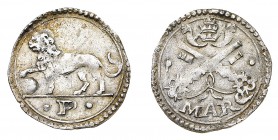 Monete di Zecche Italiane
Stati Pontifici
Leone X (1513-1521) - Denaro - Zecca: Ancona - Diritto: leone stante a sinistra - Rovescio: chiavi decussa...
