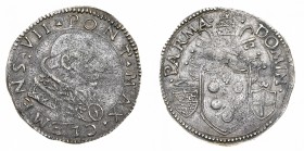 Monete di Zecche Italiane
Stati Pontifici
Clemente VII (1523-1534) - Giulio - Zecca: Parma - Diritto: busto del Papa a destra - Rovescio: stemma sor...