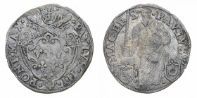 Monete di Zecche Italiane
Stati Pontifici
Paolo III (1534-1549) - Giulio - Zecca: Macerata - Diritto: Stemma sormontato dalle chiavi decussate e dal...