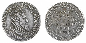 Monete di Zecche Italiane
Stati Pontifici
Giulio III (1550-1555) - Quarto di Ducato - Zecca: Roma - Diritto: busto del Papa a destra con piviale e t...