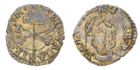 Monete di Zecche Italiane
Stati Pontifici
Sede Vacante 1590 - Baiocco - Zecca: Fano - Diritto: chiavi decussate sormontate da un padiglione - Rovesc...