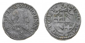 Monete di Zecche Italiane
Stati Pontifici
Gregorio XIV (1590-1591) - Sesino - Zecca: Bologna - Diritto: busto del Papa a destra - Rovescio: stemma d...
