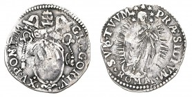 Monete di Zecche Italiane
Stati Pontifici
Gregorio XV (1621-1623) - Grosso - Zecca: Roma - Diritto: stemma sormontato dalle chiavi decussate e dalla...
