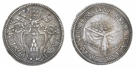 Monete di Zecche Italiane
Stati Pontifici
Alessandro VII (1655-1667) - Giulio - Zecca: Roma - Diritto: stemma sormontato dalle chiavi decussate e da...