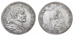 Monete di Zecche Italiane
Stati Pontifici
Innocenzo XII (1691-1700) - Mezza Piastra Anno VII ( ) - Zecca: Roma - Diritto: effigie del Papa a destra ...