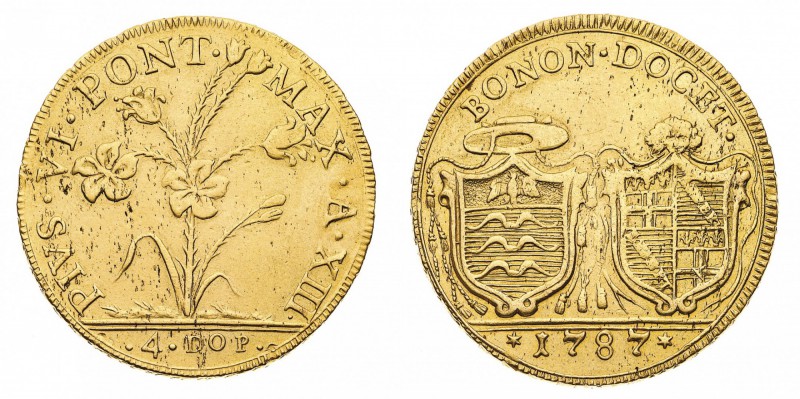 Monete di Zecche Italiane
Stati Pontifici
Pio VI (1775-1799) - 4 Doppie Romane...