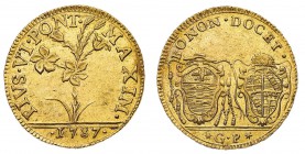 Monete di Zecche Italiane
Stati Pontifici
Pio VI (1775-1799) - Doppia Romana 1787 - Zecca: Bologna - Diritto: pianta di giglio con fiori - Rovescio:...