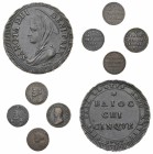 Monete di Zecche Italiane
Stati Pontifici
Insieme di 2 Madonnine e 3 Sampietrini - Sono presente: 2 1/2 Baiocchi 1796 Roma, 1796 San Severino e 1797...