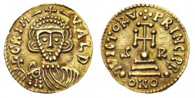 Monete di Zecche Italiane
Benevento
Grimoaldo III con il titolo di Principe (788-806) - Solido - Diritto: busto diademato e drappeggiato del Princip...