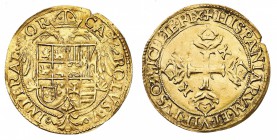 Monete di Zecche Italiane
Regno di Napoli
Carlo V Imperatore (1516-1556) - Scudo d'oro - Zecca: Napoli - Diritto: stemma sovrapposto all'aquila bici...
