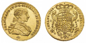 Monete di Zecche Italiane
Regno di Napoli
Ferdinando IV di Borbone (1759-1799) - 6 Ducati 1762 - Zecca: Napoli - Diritto: busto giovanile del Re a d...