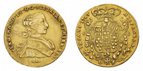 Monete di Zecche Italiane
Regno di Napoli
Ferdinando IV di Borbone (1749-1799) - 6 Ducati 1767 - Zecca: Napoli - Diritto: busto giovanile del Re a d...