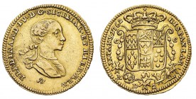 Monete di Zecche Italiane
Regno di Napoli
Ferdinando IV di Borbone (1759-1799) - 2 Ducati 1762 - Zecca: Napoli - Diritto: busto giovanile del Re a d...