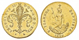 Antichi Stati Italiani
Granducato di Toscana
Leopoldo II di Lorena (1824-1859) - Ruspone da 3 Zecchini 1829 - Zecca: Firenze - Diritto: giglio fiore...