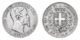 Regno di Sardegna
Vittorio Emanuele II (1849-1861)
1 Lira 1855 - Zecca: Torino - Diritto: effigie del Re a destra - Rovescio: stemma di Casa Savoia ...