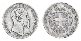 Regno di Sardegna
Vittorio Emanuele II (1849-1861)
1 Lira 1860 - Zecca: Torino - Diritto: effigie del Re a destra - Rovescio: stemma di Casa Savoia ...