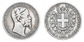 Regno di Sardegna
Vittorio Emanuele II (1849-1861)
2 Lire 1855 - Zecca: Torino - Diritto: effigie del Re a destra - Rovescio: stemma di Casa Savoia ...