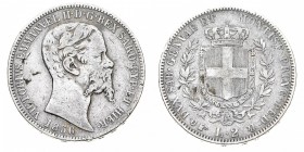 Regno di Sardegna
Vittorio Emanuele II (1849-1861)
2 Lire 1856 - Zecca: Torino - Diritto: effigie del Re a destra - Rovescio: stemma di Casa Savoia ...