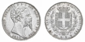 Regno di Sardegna
Vittorio Emanuele II (1849-1861)
5 Lire 1850 - Zecca: Torino - Diritto: effigie del Re a destra - Rovescio: stemma di Casa Savoia ...
