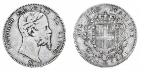 Regno di Sardegna
Vittorio Emanuele II (1849-1861)
Governo Provvisorio della Toscana - 2 Lire 1861 - Zecca: Firenze - Diritto: effigie del Re a dest...