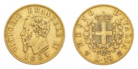 Regno d'Italia
Vittorio Emanuele II (1861-1878)
Insieme di n. 3 esemplari da 10 Lire - Sono presenti: 1863 (2), 1865 - Qualità tipica di questi esem...