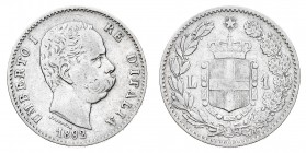 Regno d'Italia
Umberto I (1878-1900)
1 Lira 1892 - Zecca: Roma - Diritto: effigie del Re a destra - Rovescio: stemma di Casa Savoia coronato e circo...