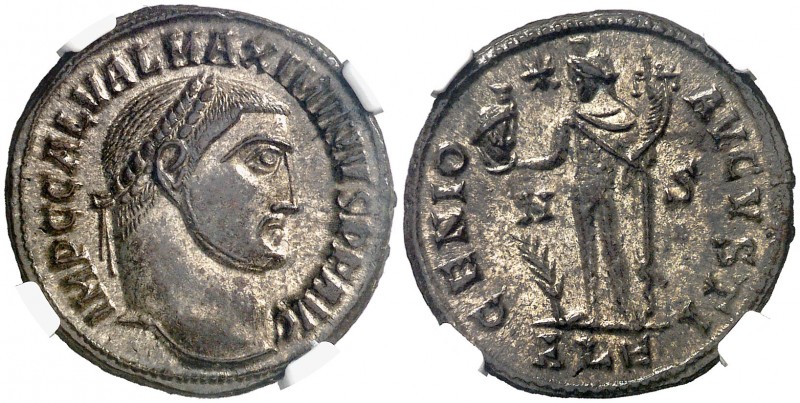(312-313 d.C.). Maximino II, Daza. Alejandría. Follis. (Spink 14843) (Co. 17) (R...