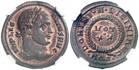 (321 d.C.). Licinio padre. Aquileia. AE 19. (Spink 15345) (Co. 20) (RIC. 86). Bella. En cápsula de la NGC como AU, nº 4280236-002. S/C-.
