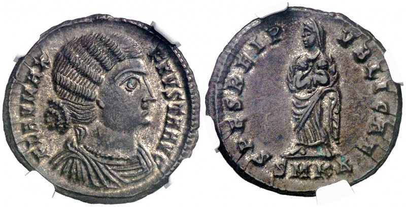 (324-325 d.C.). Fausta. Cyzicus. AE 19. (Spink 16577) (Co. 17) (RIC. 29). Bella....