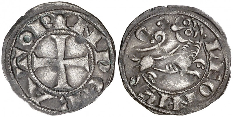 Alfonso VII (1126-1157). León. Dinero. (AB. falta) (M.M. A7:52.22, mismo ejempla...