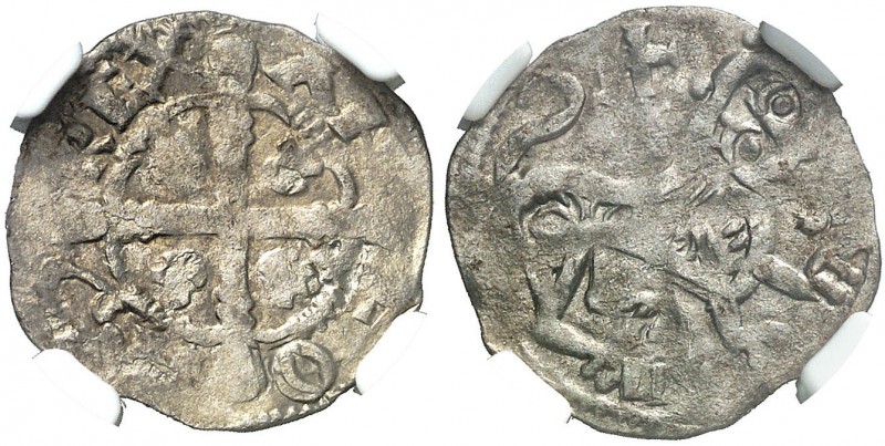 Alfonso IX (1188-1230). ¿Zamora?. Dinero. (AB. ¿124?) (M.M. A9:5.¿3?). Encapsula...
