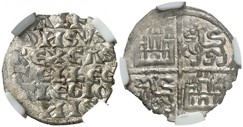 Alfonso X (1252-1284). Sin marca de ceca. Dinero de las 6 líneas. (AB. 227) (M.M...