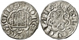 Alfonso X (1252-1284). León. Blanca alfonsí. (AB. 267, como novén) (M.M. A10:11.22). 0,67 g. Vellón rico. Encapsulada. EBC-.