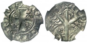 Sancho IV (1284-1295). Salamanca. Dinero. (AB. 212, de Fernando III) (M.M. S4:2.4). Acuñada por Sancho como Infante, entre 1282 y 1284. Vellón rico. E...
