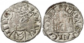 Sancho IV (1284-1295). León. Cornado. (AB. 299) (M.M. S4:3.23). 0,82 g. Vellón rico. Encapsulada. EBC-.