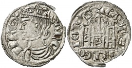 Sancho IV (1284-1295). Sevilla. Cornado. (AB. 301.2) (M.M. S4:3.36). 0,77 g. Vellón rico. Encapsulada. EBC-.
