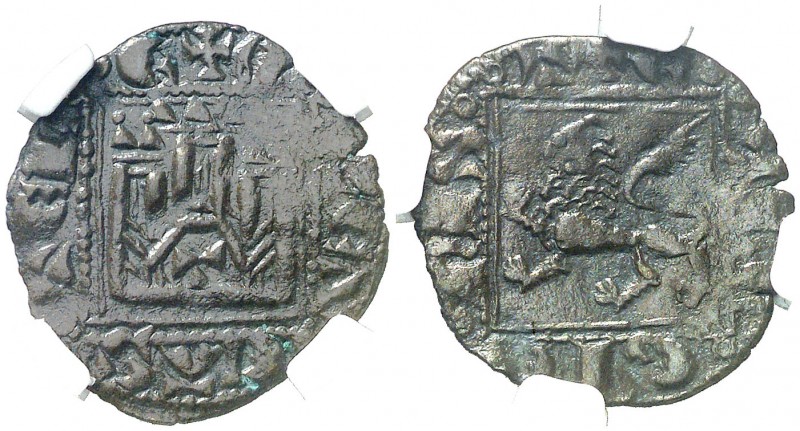 Alfonso XI (1312-1350). Toledo. Novén. (AB. 359.1) (M.M. A11:1.34). Encapsulada....