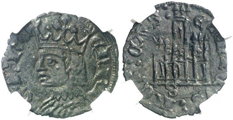 Enrique II (1368-1379). Sevilla. Cornado. (AB. 491.1). Pequeña perforación. Enca...