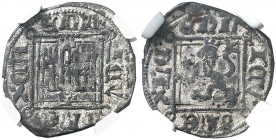 Enrique II (1368-1379). León. Novén. (AB. 498). Encapsulada. MBC+.