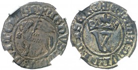Juan I (1379-1390). Sevilla. Blanca del Agnus Dei. (AB. 555.2). Encapsulada. EBC-.
