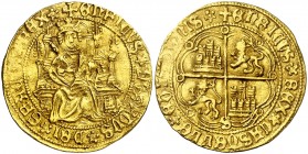 Enrique IV (1454-1474). Sevilla. Enrique "de la silla". (AB. 653) (M.R. 20.13). 4,61 g. Bella. Encapsulada. Rara. EBC-.