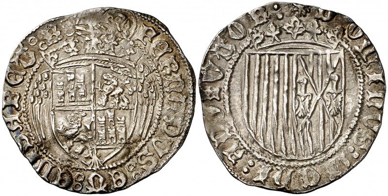 Reyes Católicos. Coruña. 1 real. (AC. 323). 3,36 g. Anterior a la Pragmática. Be...