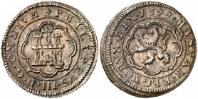 1599. Felipe III. Segovia. 4 maravedís. (AC. 248) (J.S. C-20). 6,22 g. Bella. Brillo original. En cápsula de la NGC como MS61 BN, nº 2709534-007. Ex C...