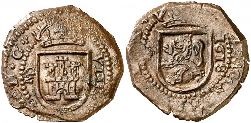 1618. Felipe III. MD (Madrid). 8 maravedís. (AC. 305) (J.S. D-102). 6,26 g. Buen...