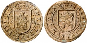 1624. Felipe IV. Segovia. 8 maravedís. (AC. 389) (J.S. F-273). 6,47 g. Buen ejemplar. Encapsulada. Ex Áureo & Calicó 28/05/2008, nº 266. Escasa así. E...