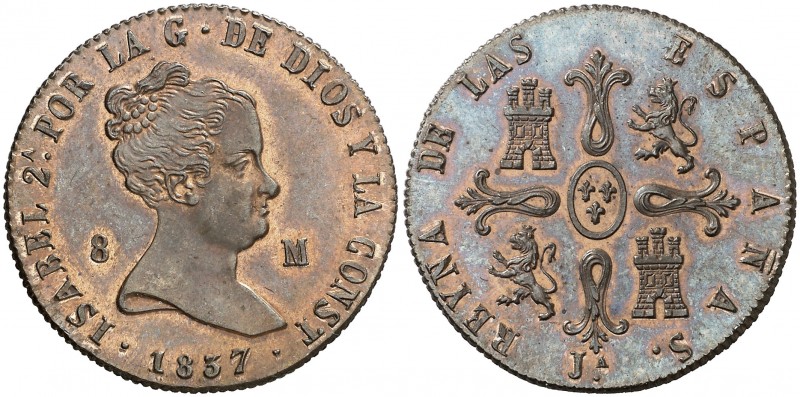 1837. Isabel II. Jubia. 8 maravedís. (AC. 104) (Casal Fernández & Núñez Meneses ...
