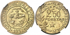 1937. Menorca (Baleares). 2,50 pesetas. (AC. 24). Encapsulada. S/C-.